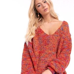 NWT!!! Chelsea & Theodore brightly open knit sweater